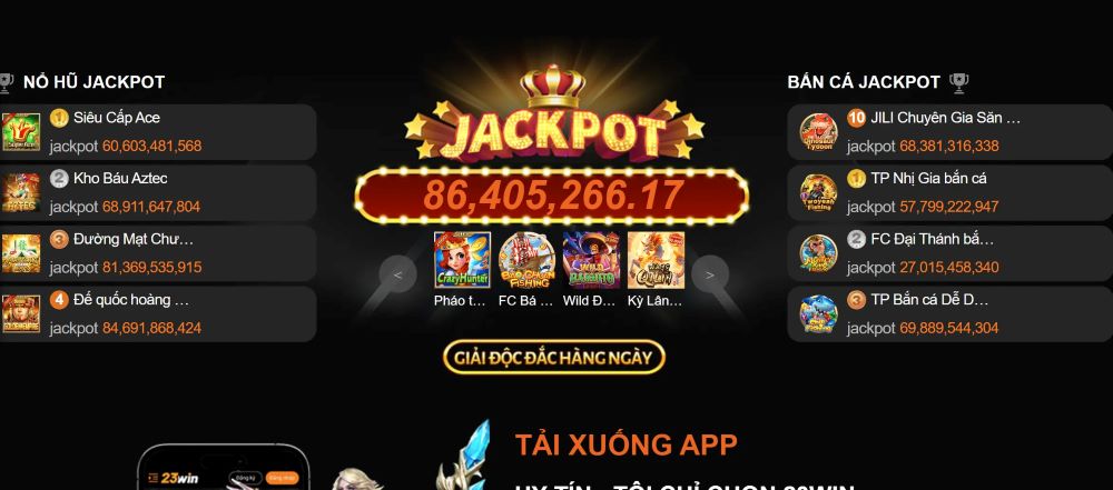 Trải nghiệm game đa dạng tại 23win