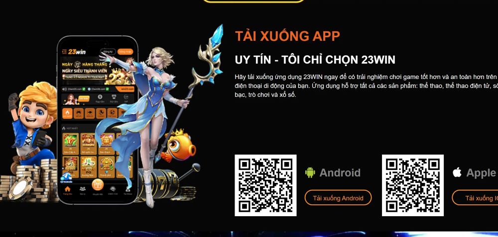 Trải nghiệm các trò chơi tại 23win